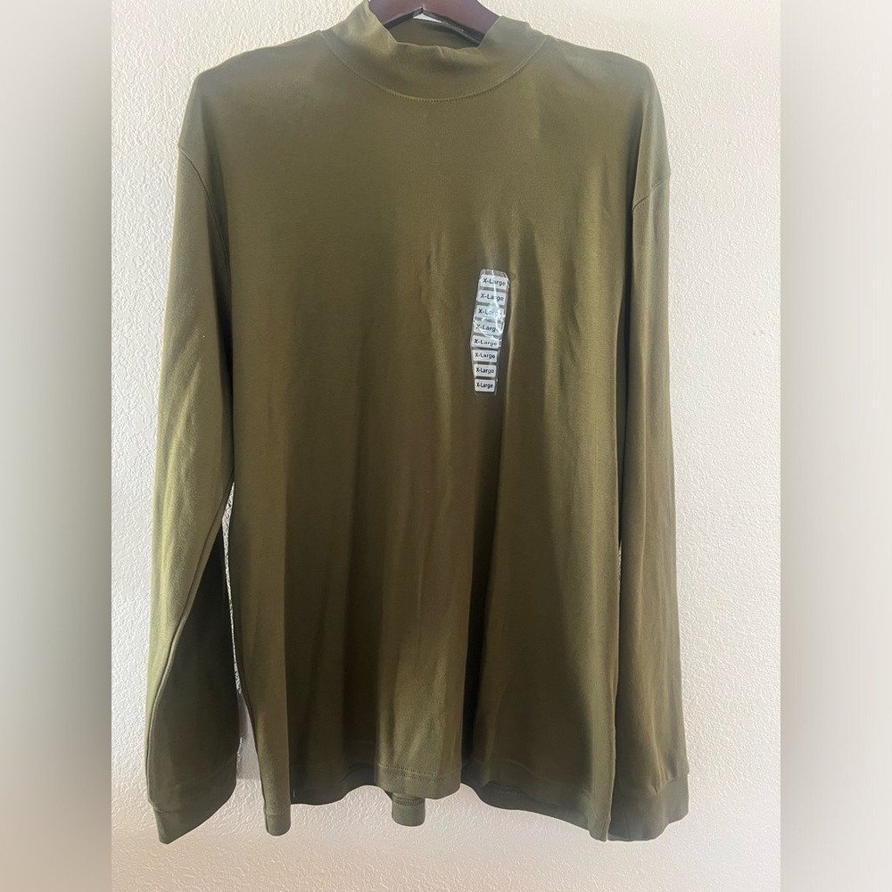 Olive Green Club room Pima Cotton Long Sleeve